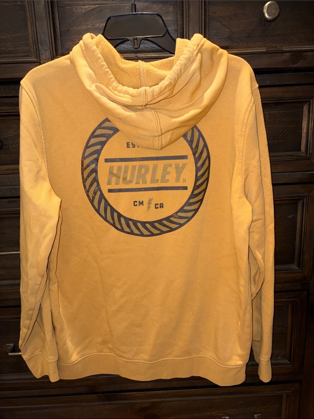Hurley Men's Mustard Hoodie Sweatshirt